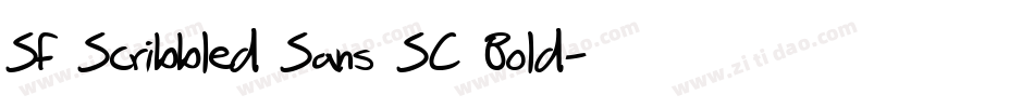 SF Scribbled Sans SC Bold字体转换